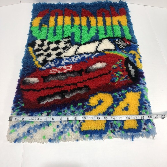 Jeff Gordon #24 Handmade Rug, 19”x28”, Multicolored, Area Rug/Mat - Picture 5 of 6